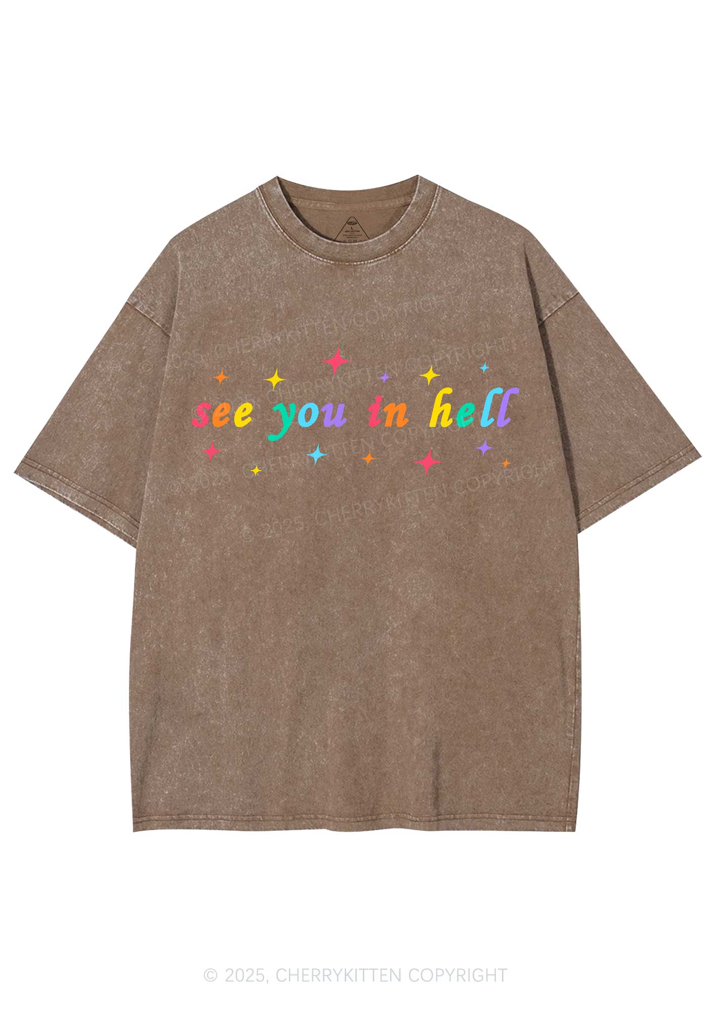See You In Hell Pride Y2K Shirts Washed Tee Cherrykitten