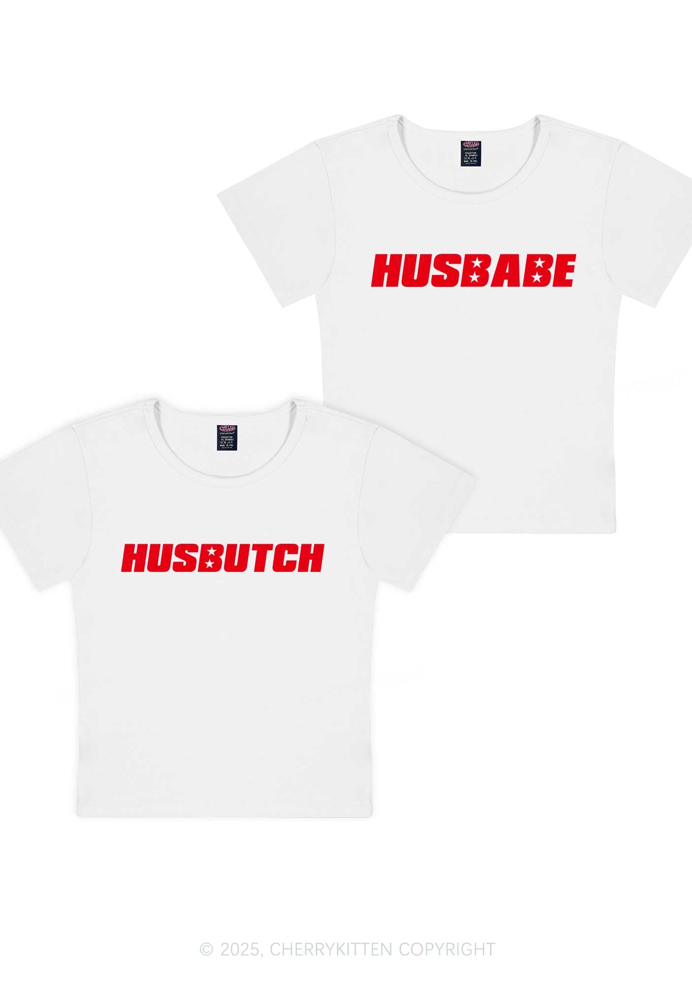 Husbabe Husbutch Y2K Valentine's Day Baby Tee Cherrykitten
