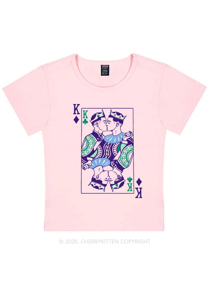 Gay King Pride Y2K Baby Tee Cherrykitten