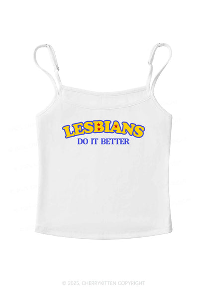 Lesbians Do It Better Pride Y2K Spaghetti Strap Cami Cherrykitten