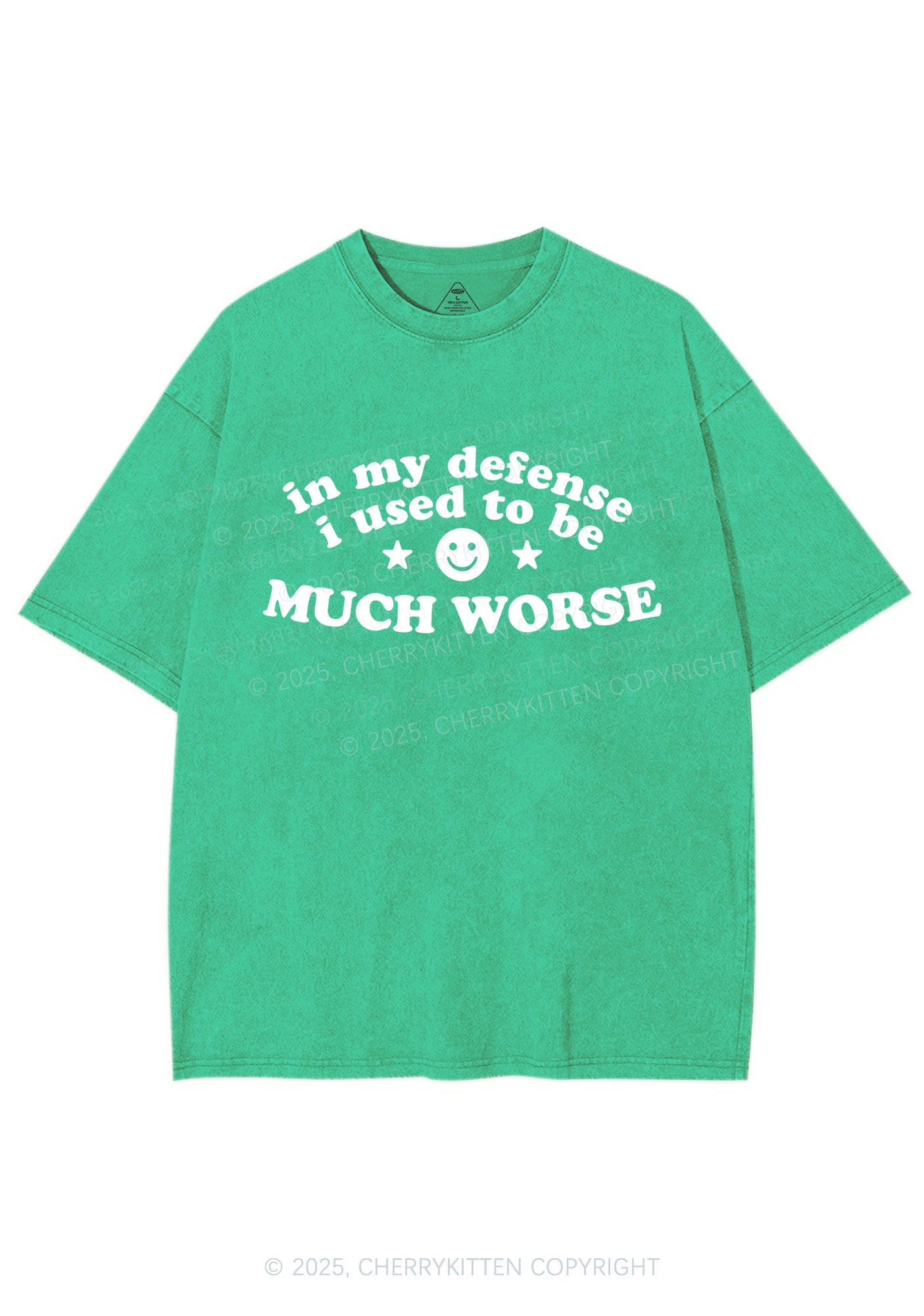 Much Worse Y2K Shirts Washed Tee Cherrykitten