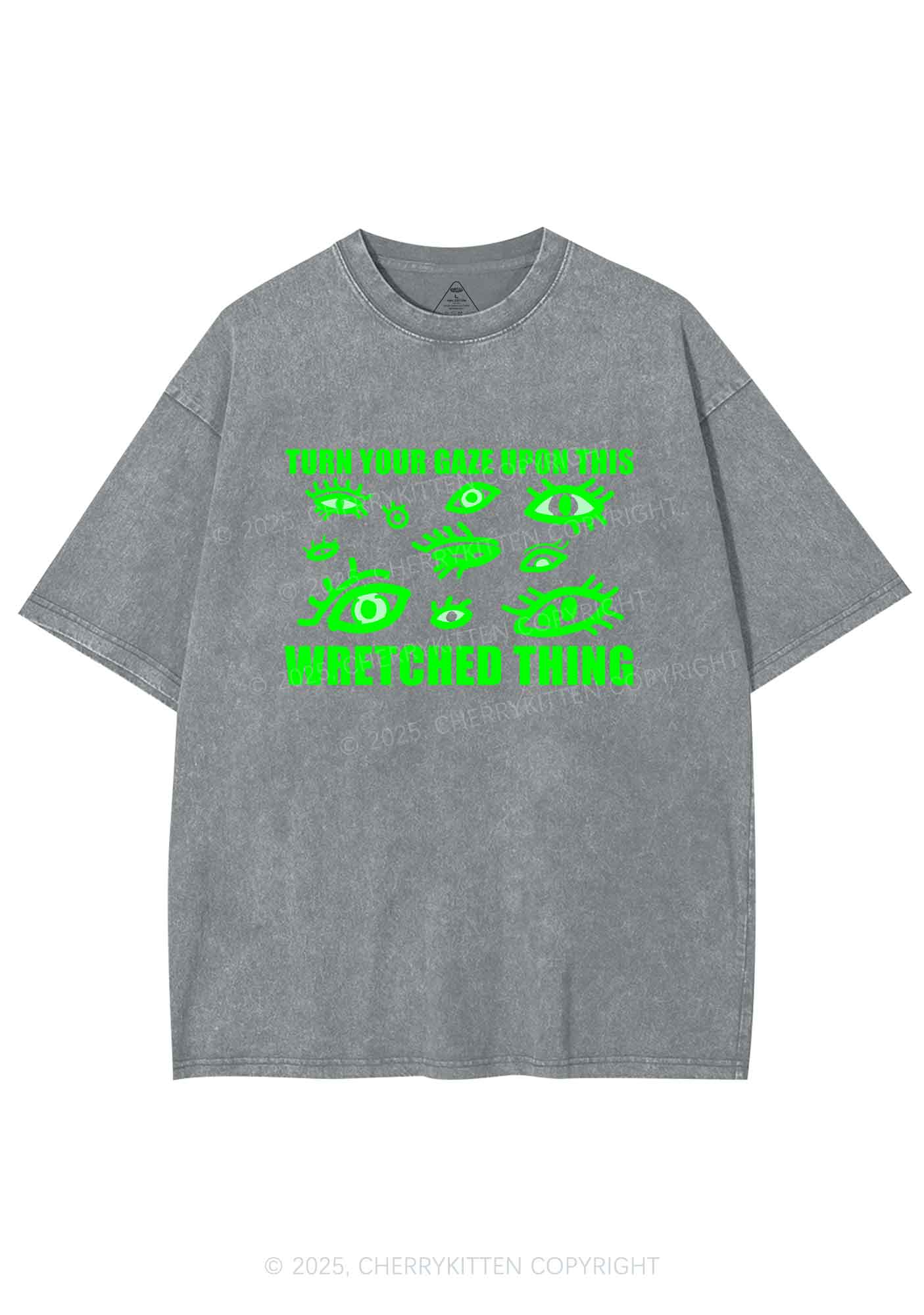 Turn Your Gaze Upon This Y2K Shirts Washed Tee Cherrykitten