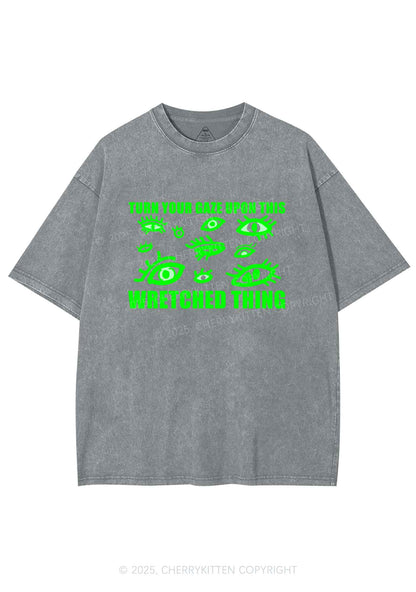 Turn Your Gaze Upon This Y2K Shirts Washed Tee Cherrykitten