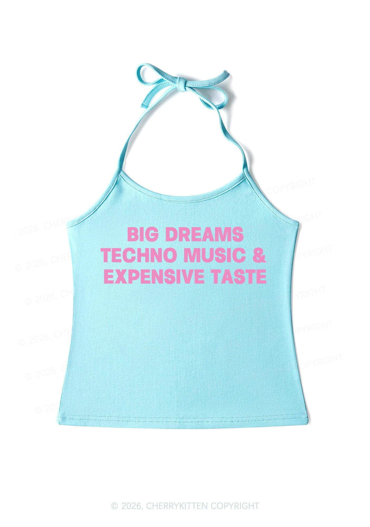 Big Dreams Techno Music Y2K Halter Neck Cami Cherrykitten