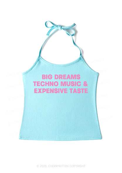Big Dreams Techno Music Y2K Halter Neck Cami Cherrykitten