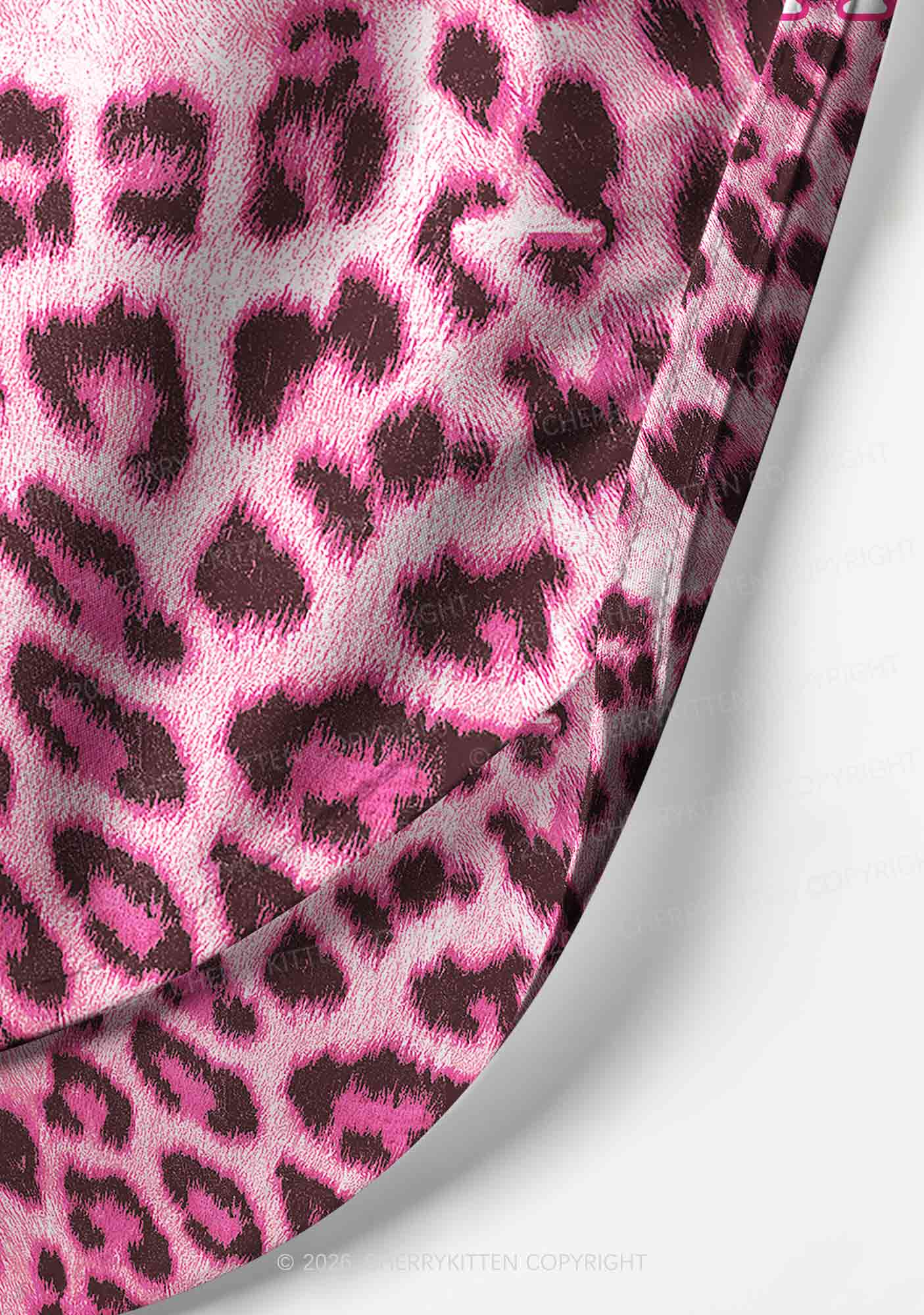 Pink Leopard Faggot Pride Y2K Print Men Beach Shorts Cherrykitten