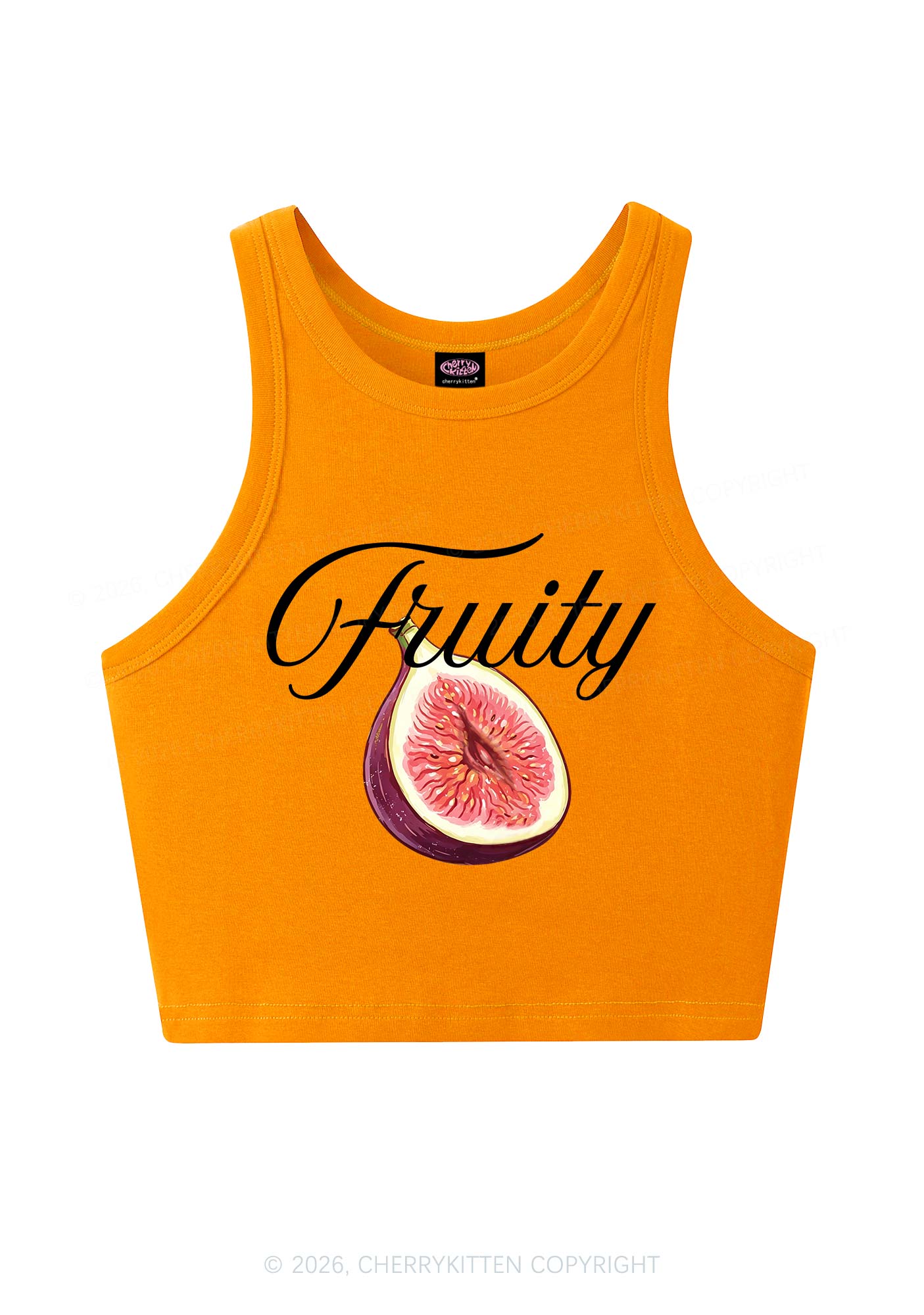 Fruity Fig Pride Y2K Crop Tank Top Cherrykitten