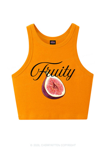 Fruity Fig Pride Y2K Crop Tank Top Cherrykitten