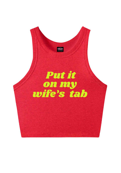 Put It On My Wifes Tab Pride Y2K Crop Tank Top Cherrykitten