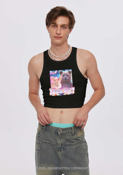 Bear Bait Pride Y2K Crop Tank Top Cherrykitten