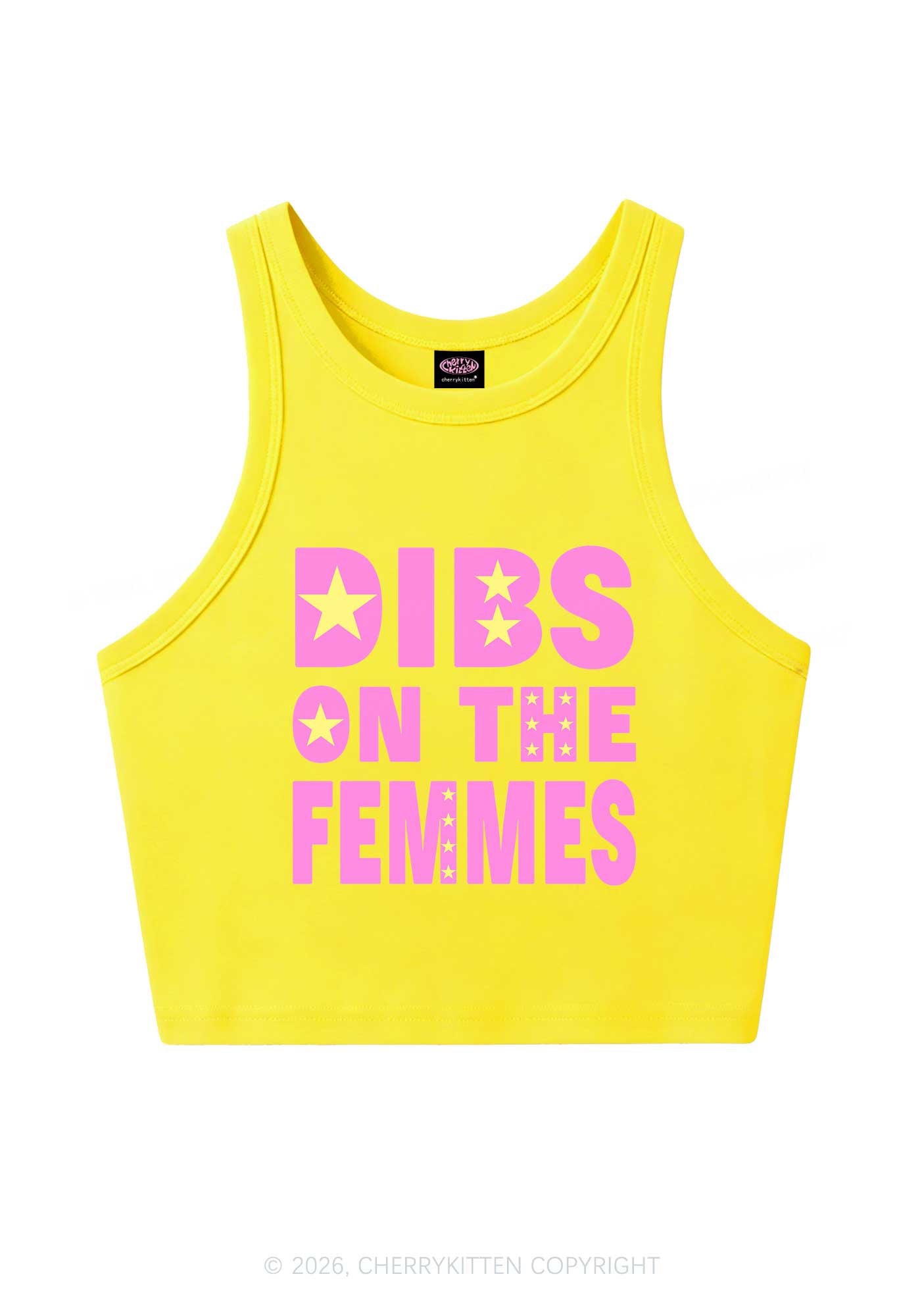 Dibs On The Femmes Pride Y2K Crop Tank Top Cherrykitten