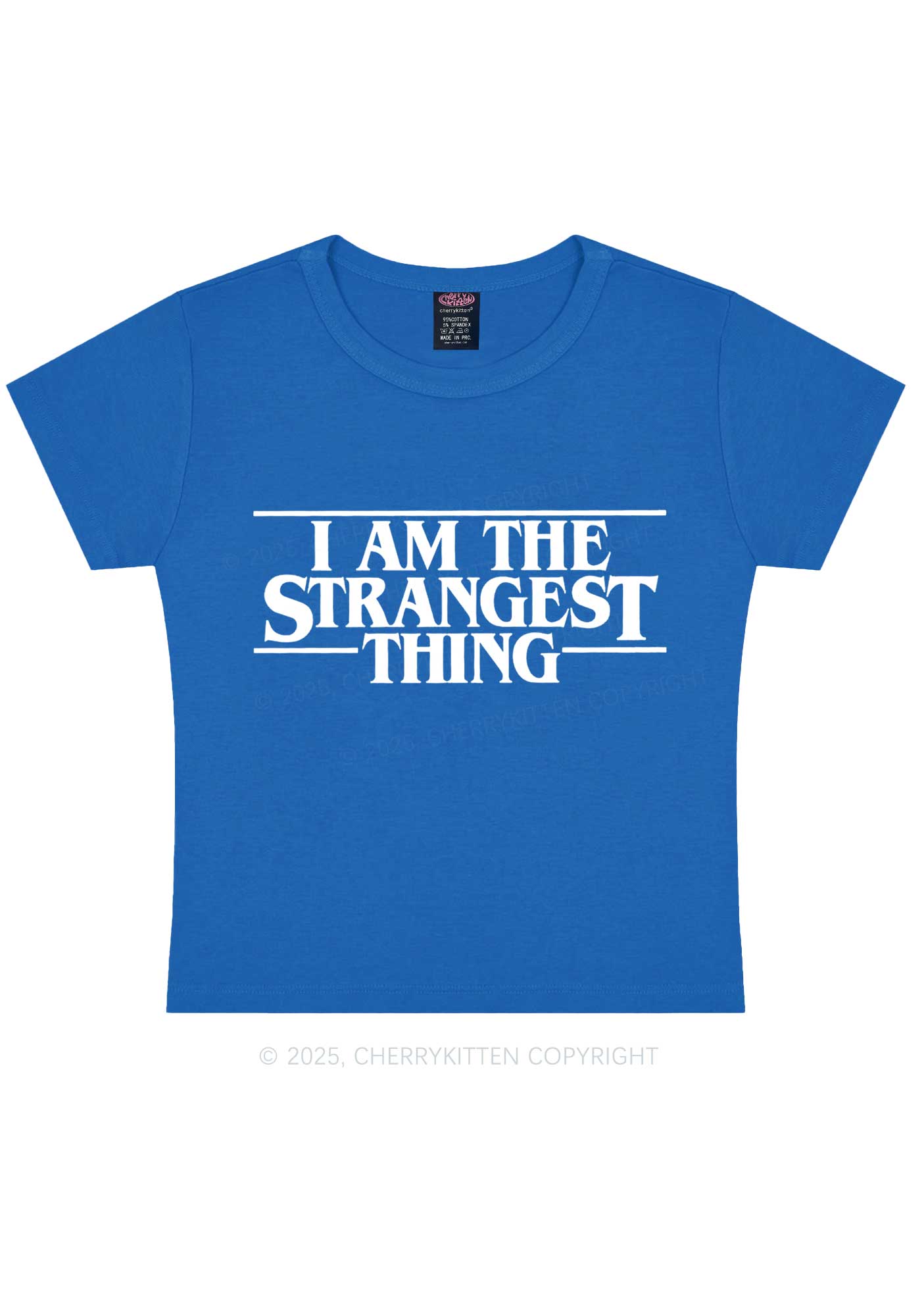 I Am The Strangest Thing Y2K Baby Tee Cherrykitten