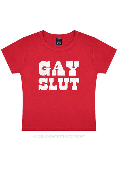 Gay Slxt Pride Y2K Baby Tee Cherrykitten