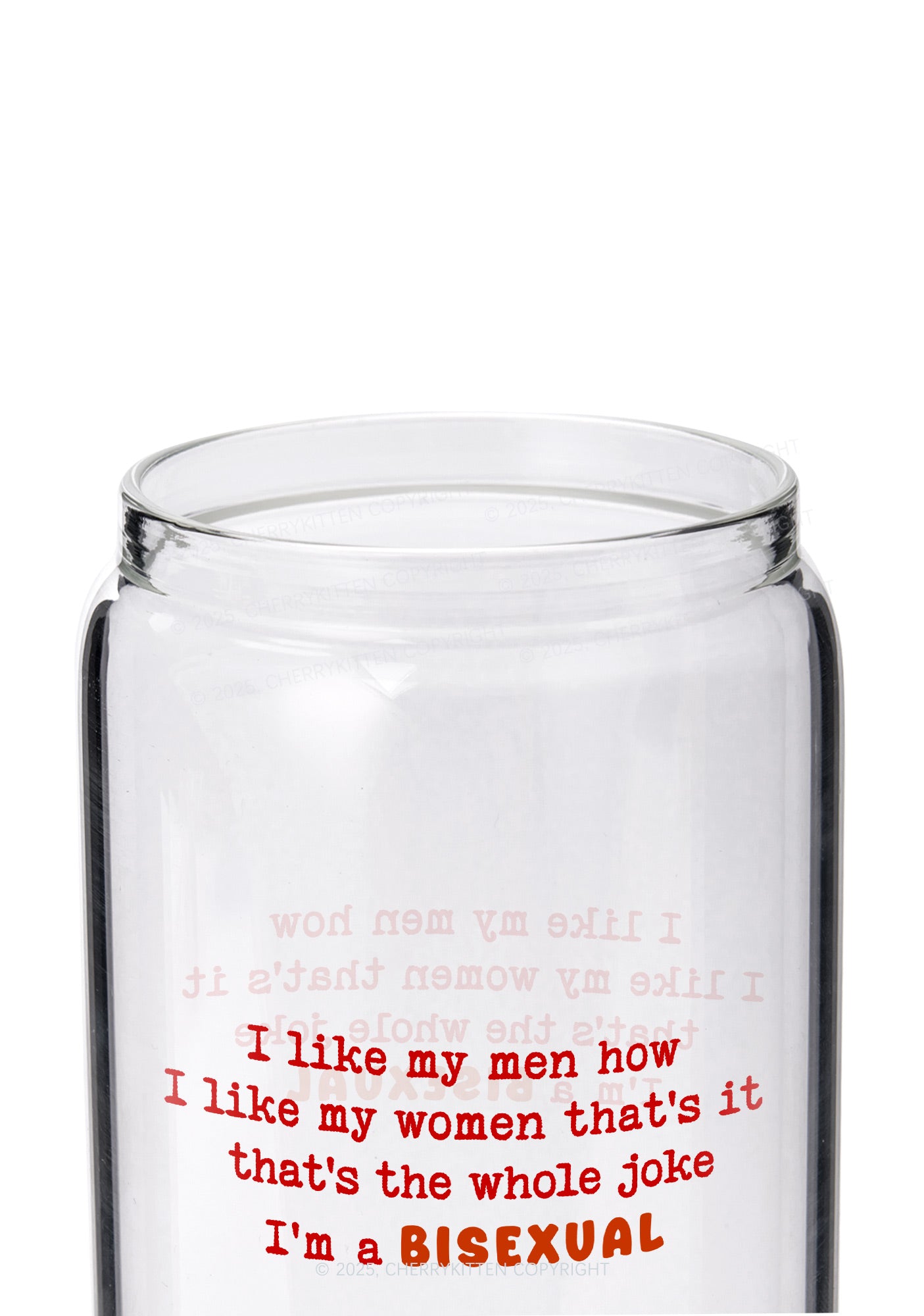 Im A Bisexual Pride Y2K Printed Glass Cup Cherrykitten