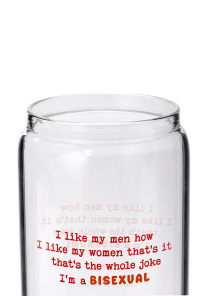 Im A Bisexual Pride Y2K Printed Glass Cup Cherrykitten