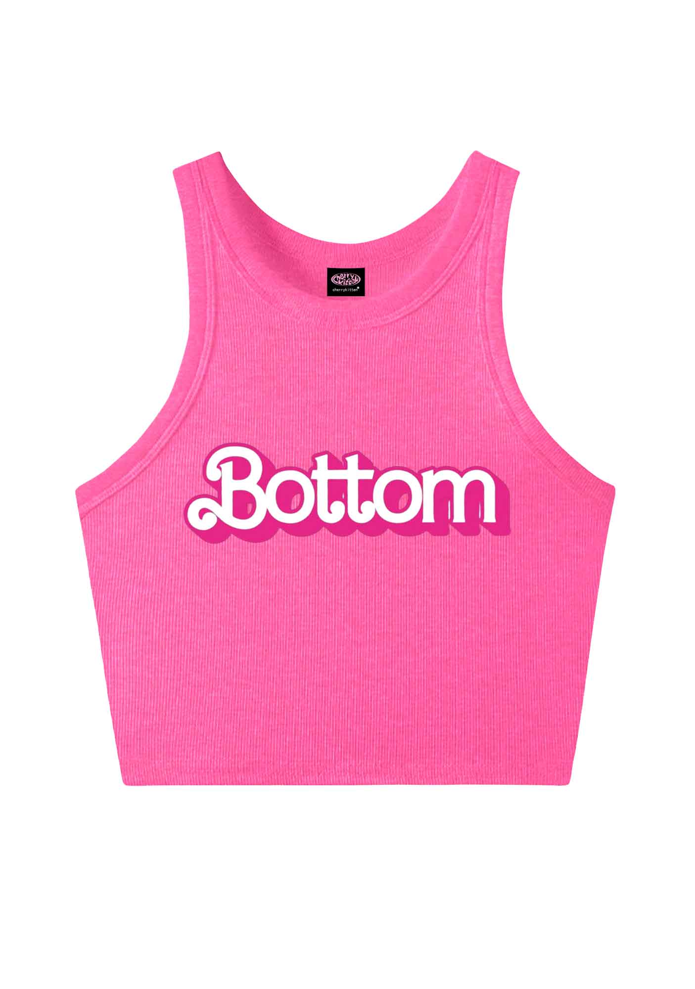 Pink Bottom Pride Y2K Crop Tank Top Cherrykitten
