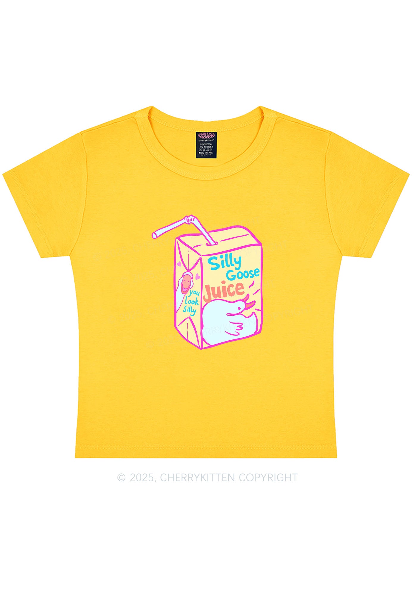 Look Silly Goose Juice Y2K Baby Tee Cherrykitten