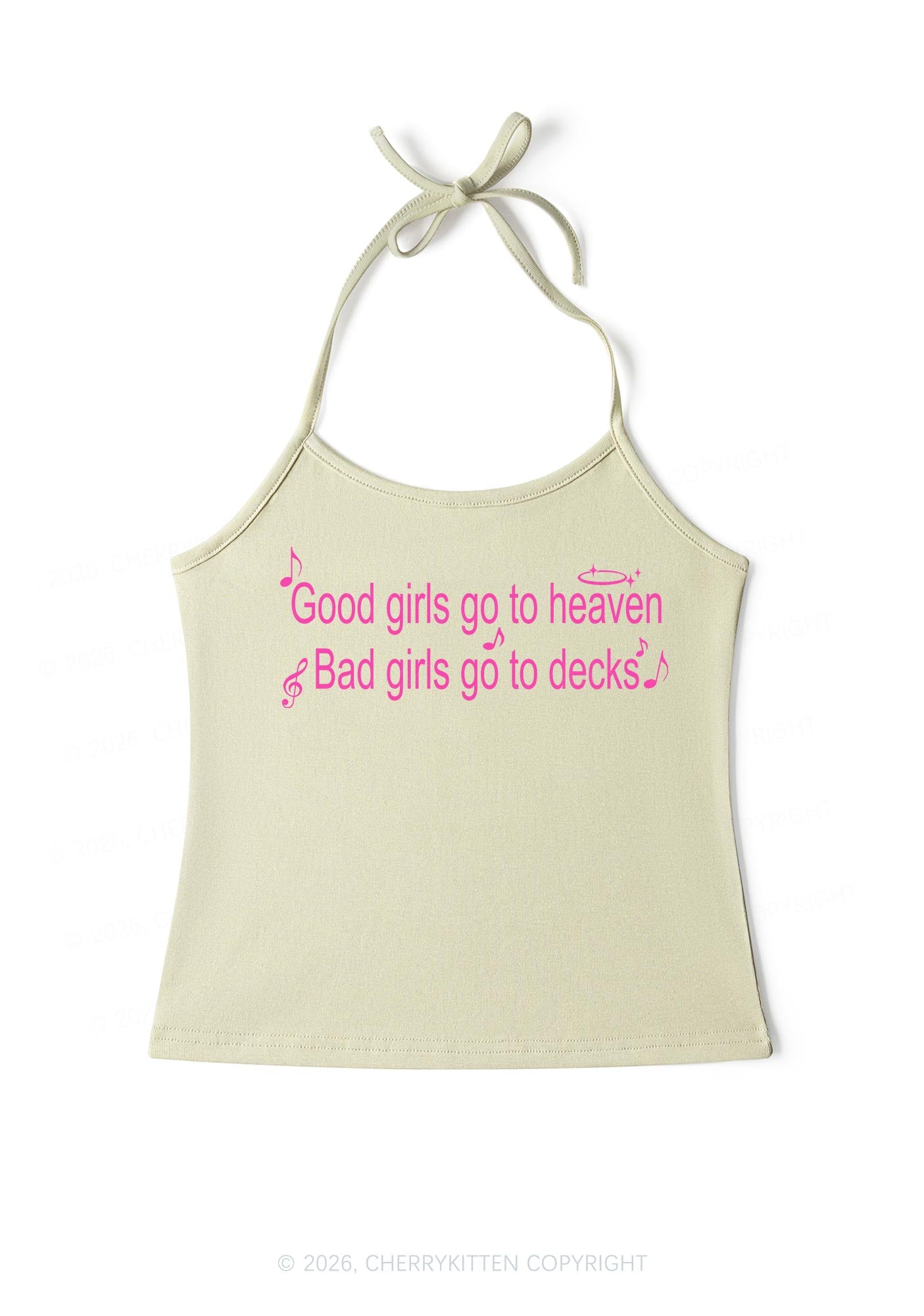Bad Girls Go To Decks Y2K Halter Neck Cami Cherrykitten