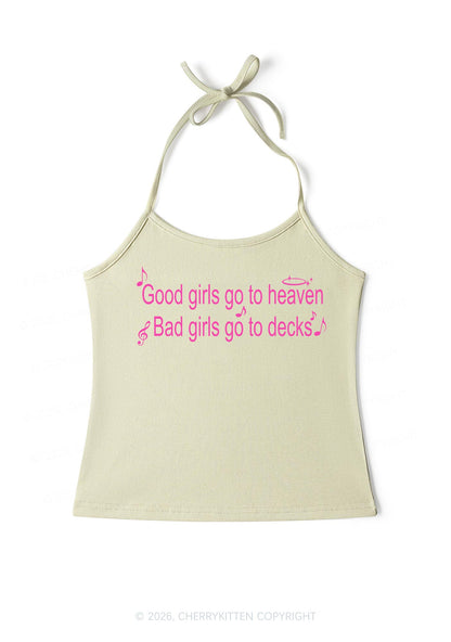Bad Girls Go To Decks Y2K Halter Neck Cami Cherrykitten