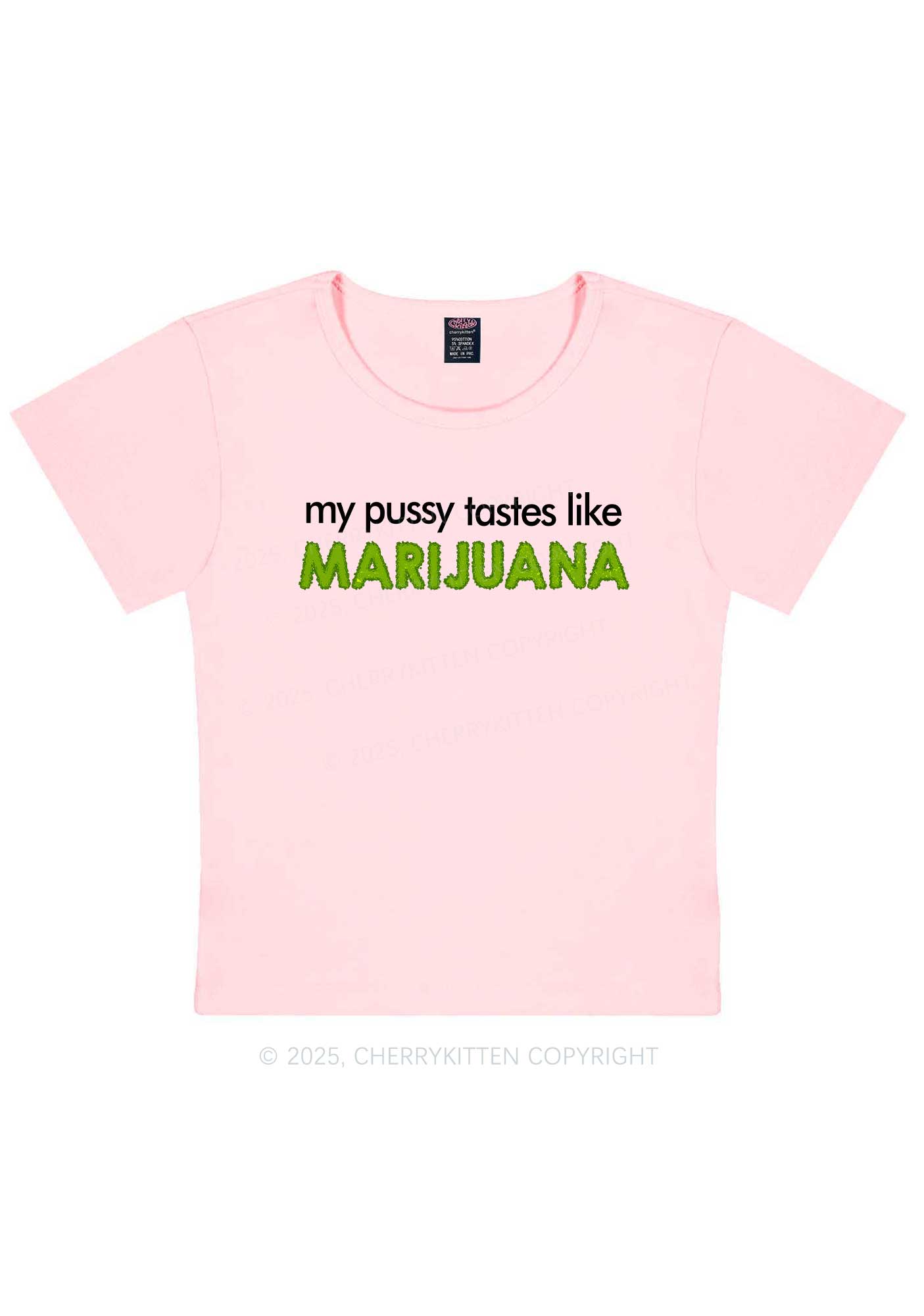 My Puxxy Tastes Y2K Baby Tee Cherrykitten