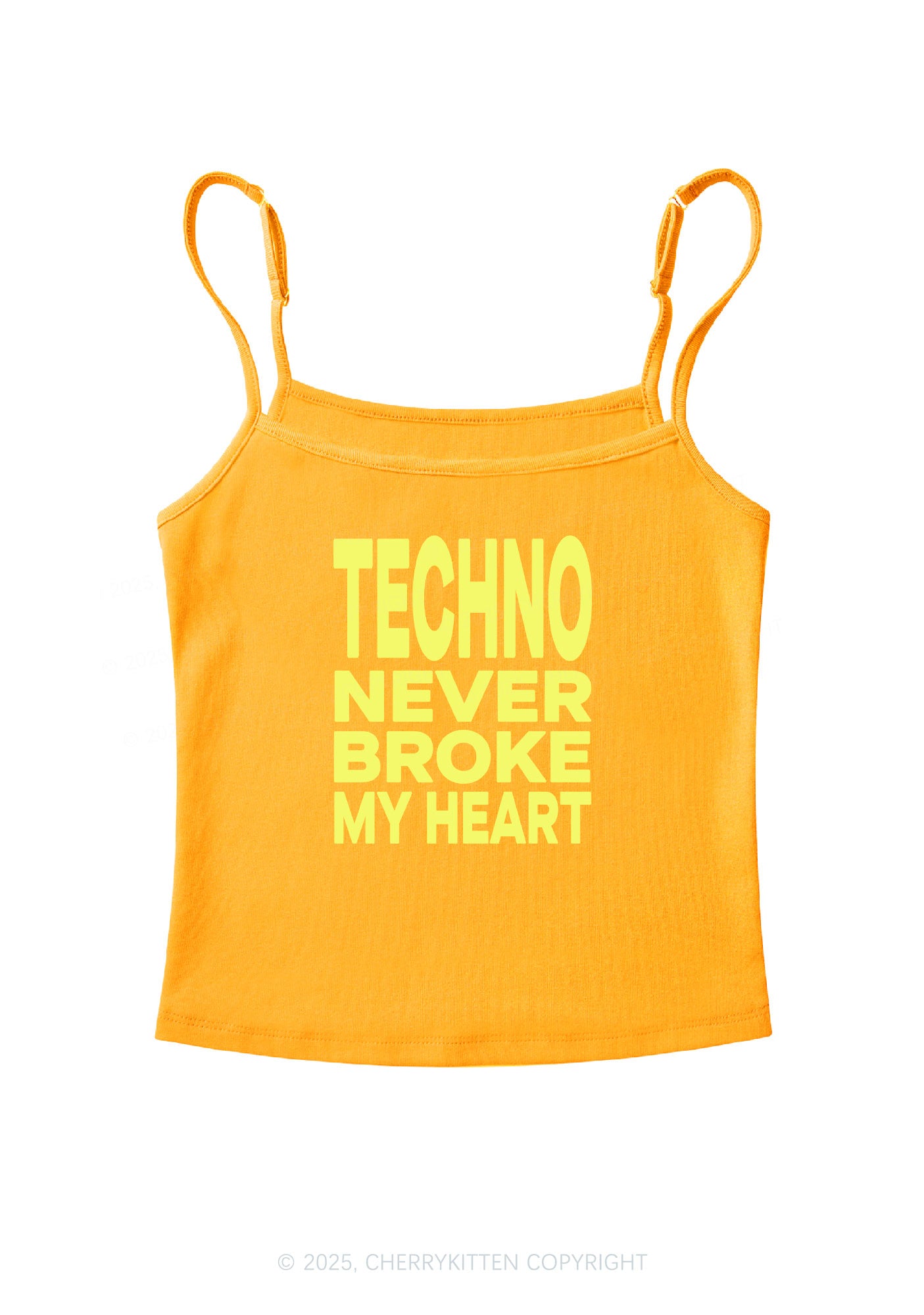 Techno Heart Y2K Spaghetti Strap Cami Cherrykitten