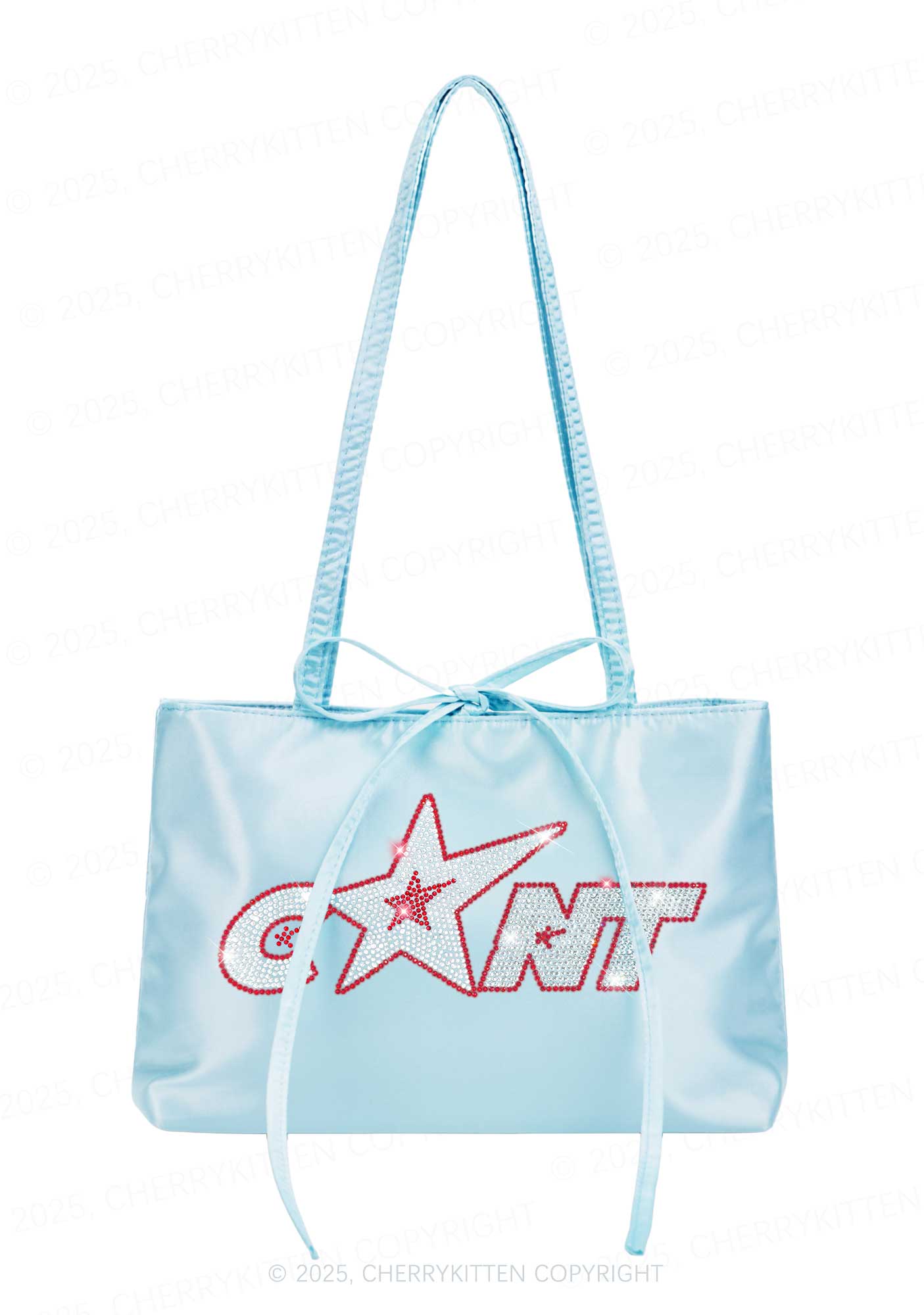 Rhinestone Star Cxxt Y2K Satin Bags Cherrykitten