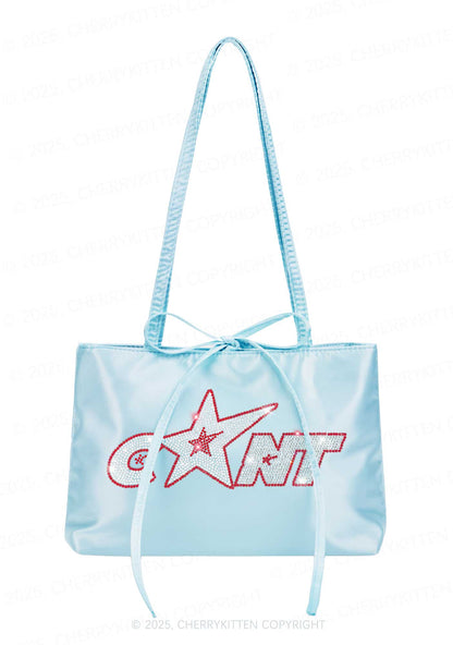 Rhinestone Star Cxxt Y2K Satin Bags Cherrykitten