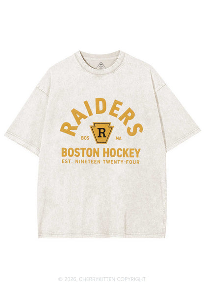 Boston Hockey HR Y2K Shirts Washed Tee Cherrykitten