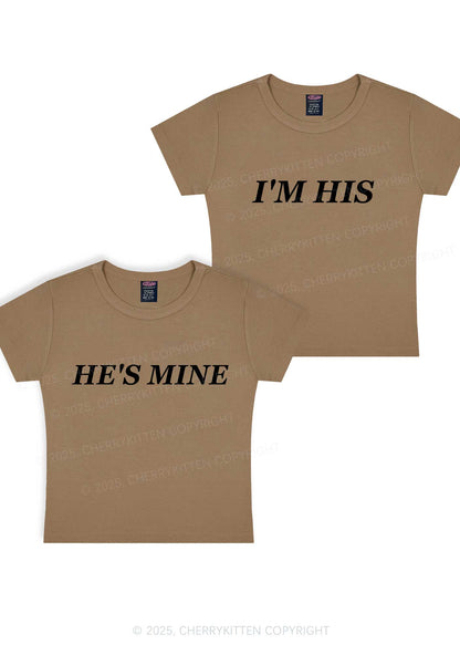 Hes Mine Im His Y2K Valentine's Day Baby Tee Cherrykitten