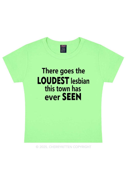 Loudest Lesbian Has Ever Seen Y2K Baby Tee Cherrykitten