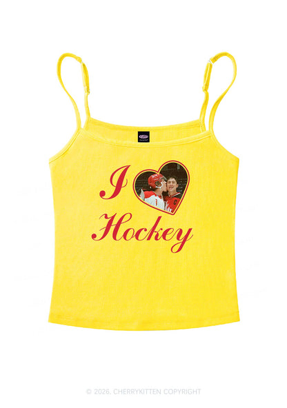 I Love Hockey HR Y2K Spaghetti Strap Cami Cherrykitten