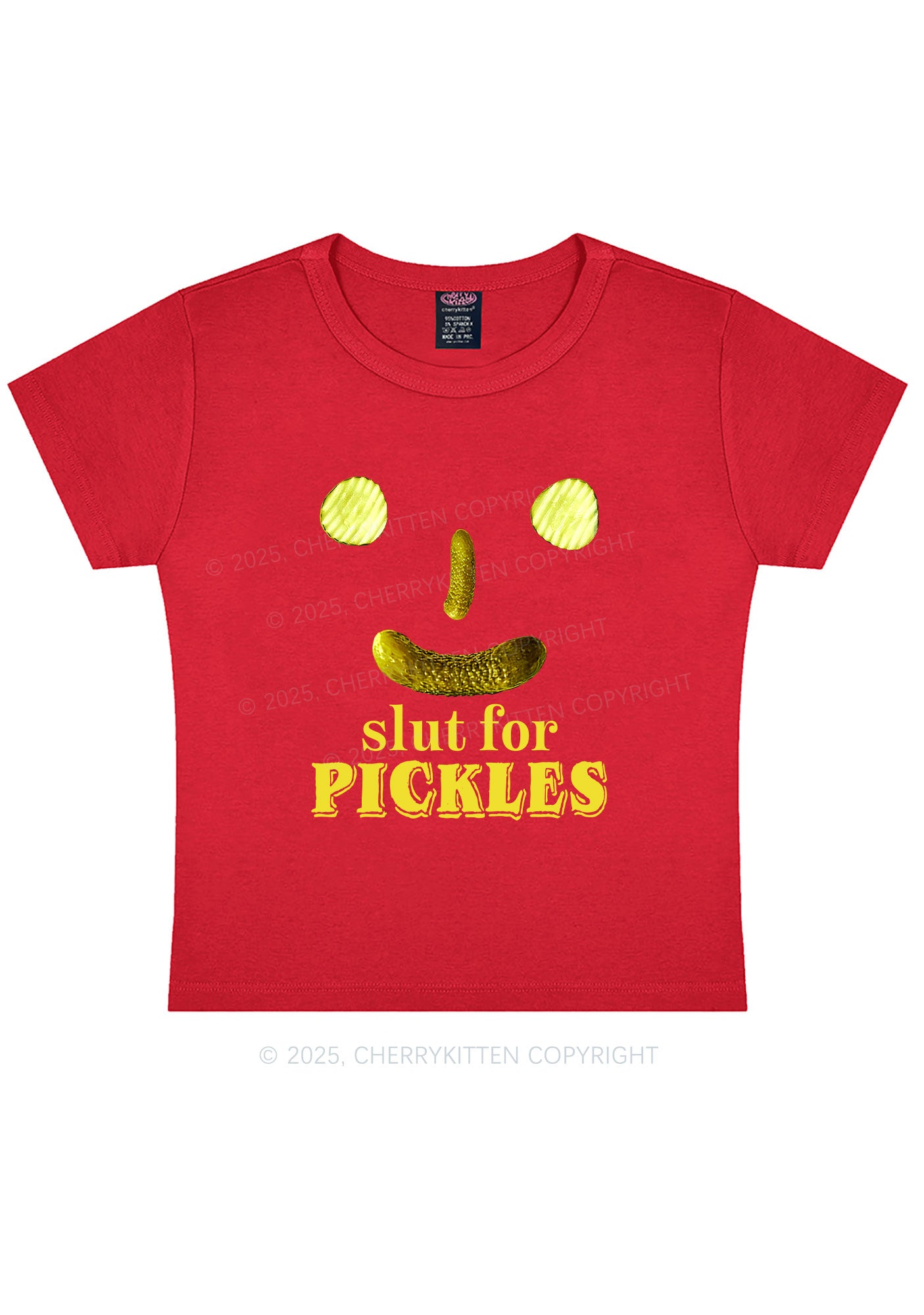 Slxt For Pickles Y2K Baby Tee Cherrykitten