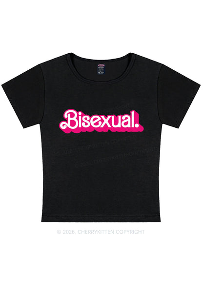 Pink Bisexual Pride Y2K Baby Tee Cherrykitten