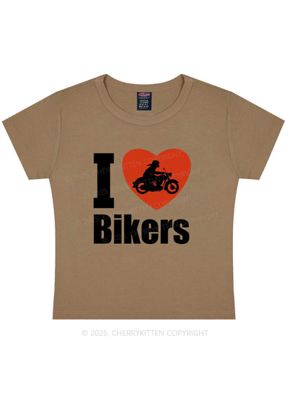 I Love Bikers Y2K Baby Tee Cherrykitten