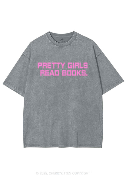 Pretty Girls Read Books Y2K Washed Tee Cherrykitten