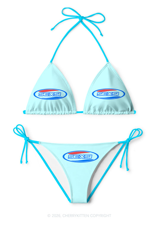 Light Blue Sexsi Y2K Print Bikini Set Cherrykitten