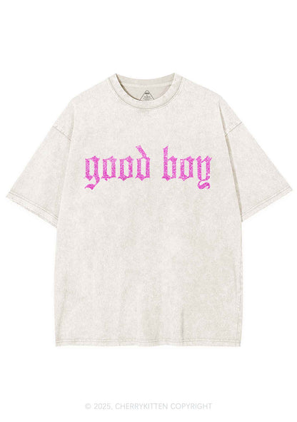 Glitter Good Boy Y2K Shirts Washed Tee Cherrykitten