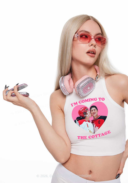 Coming To Cottage HR Y2K Crop Tank Top Cherrykitten