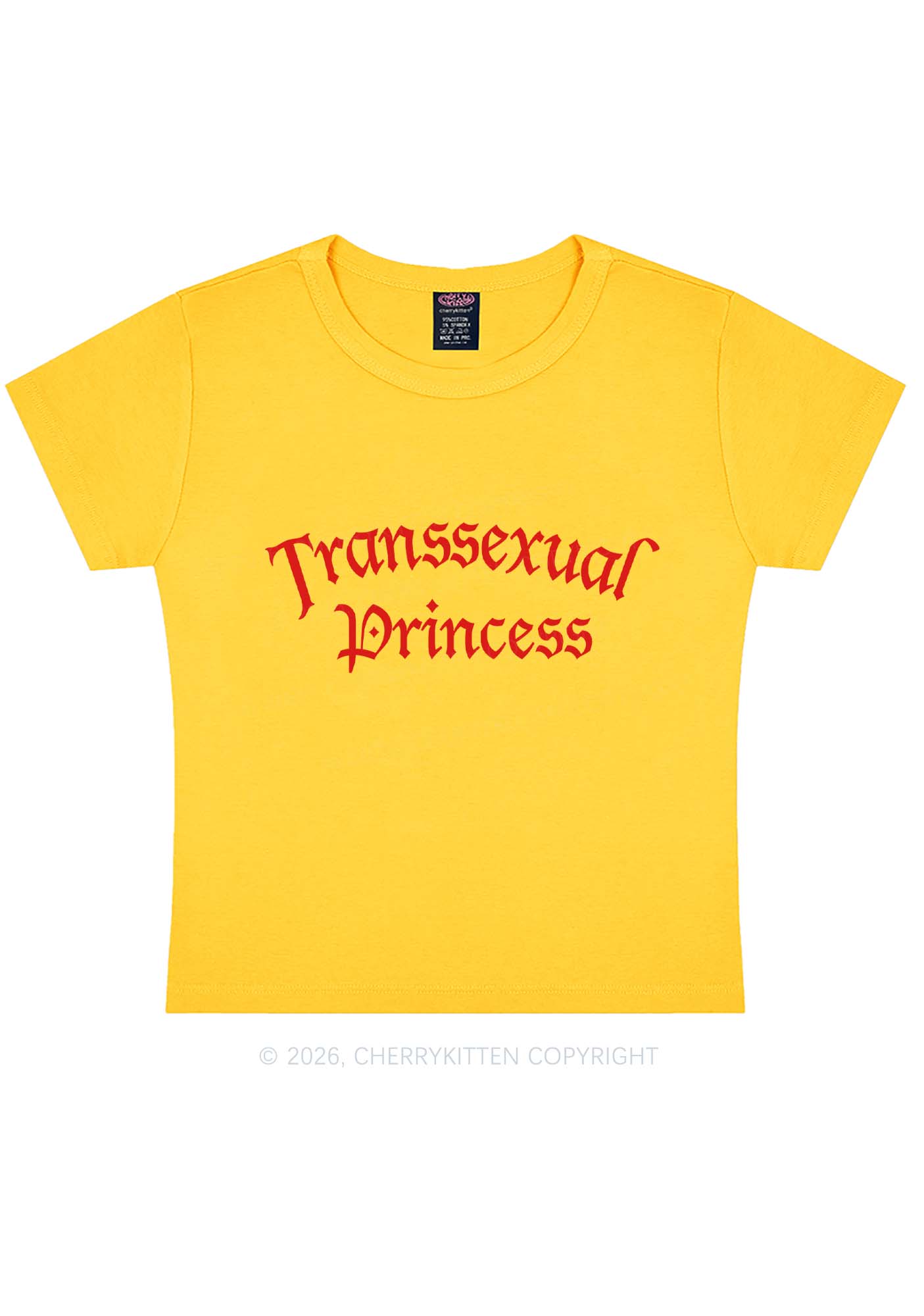 Transsexual Princess Pride Y2K Baby Tee Cherrykitten
