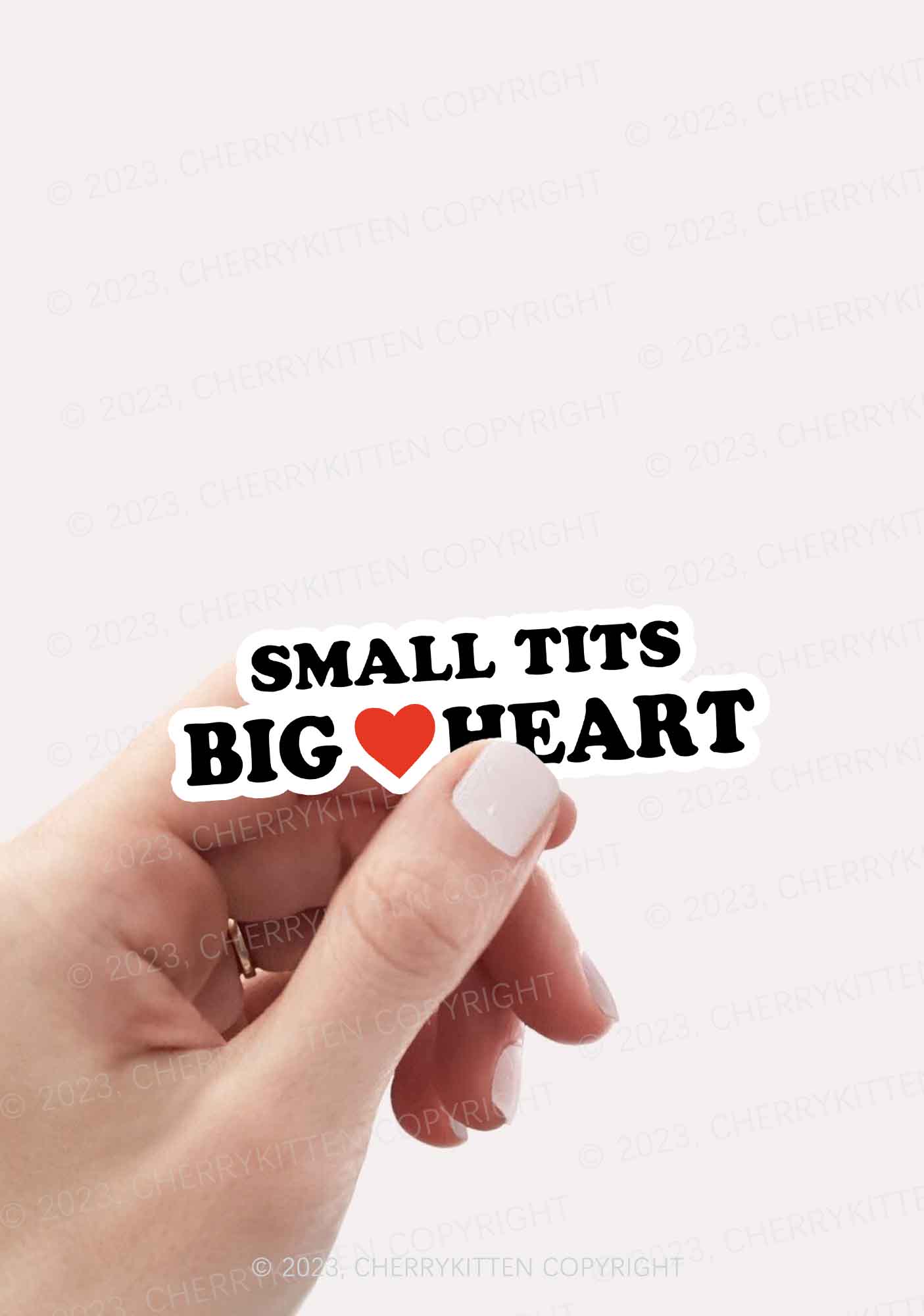 Small But Big Heart 1Pc Y2K Sticker Cherrykitten