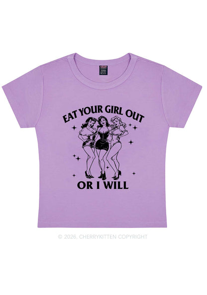 Eat Your Cowgirls Out Pride Y2K Baby Tee Cherrykitten