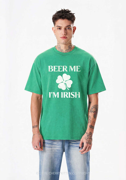 Beer Irish St Patricks Y2K Washed Tee Cherrykitten
