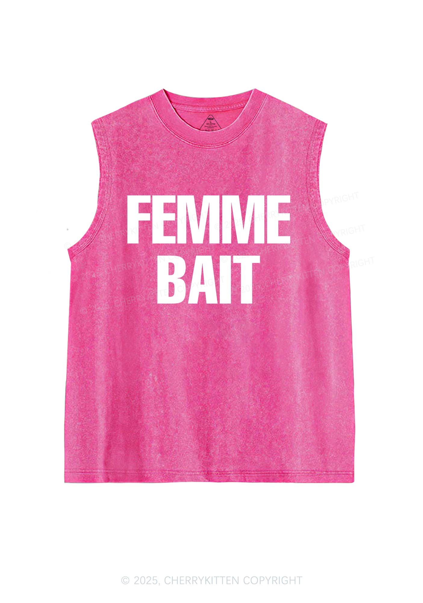 Femme Bait Pride Y2K Washed Muscle Tank Cherrykitten