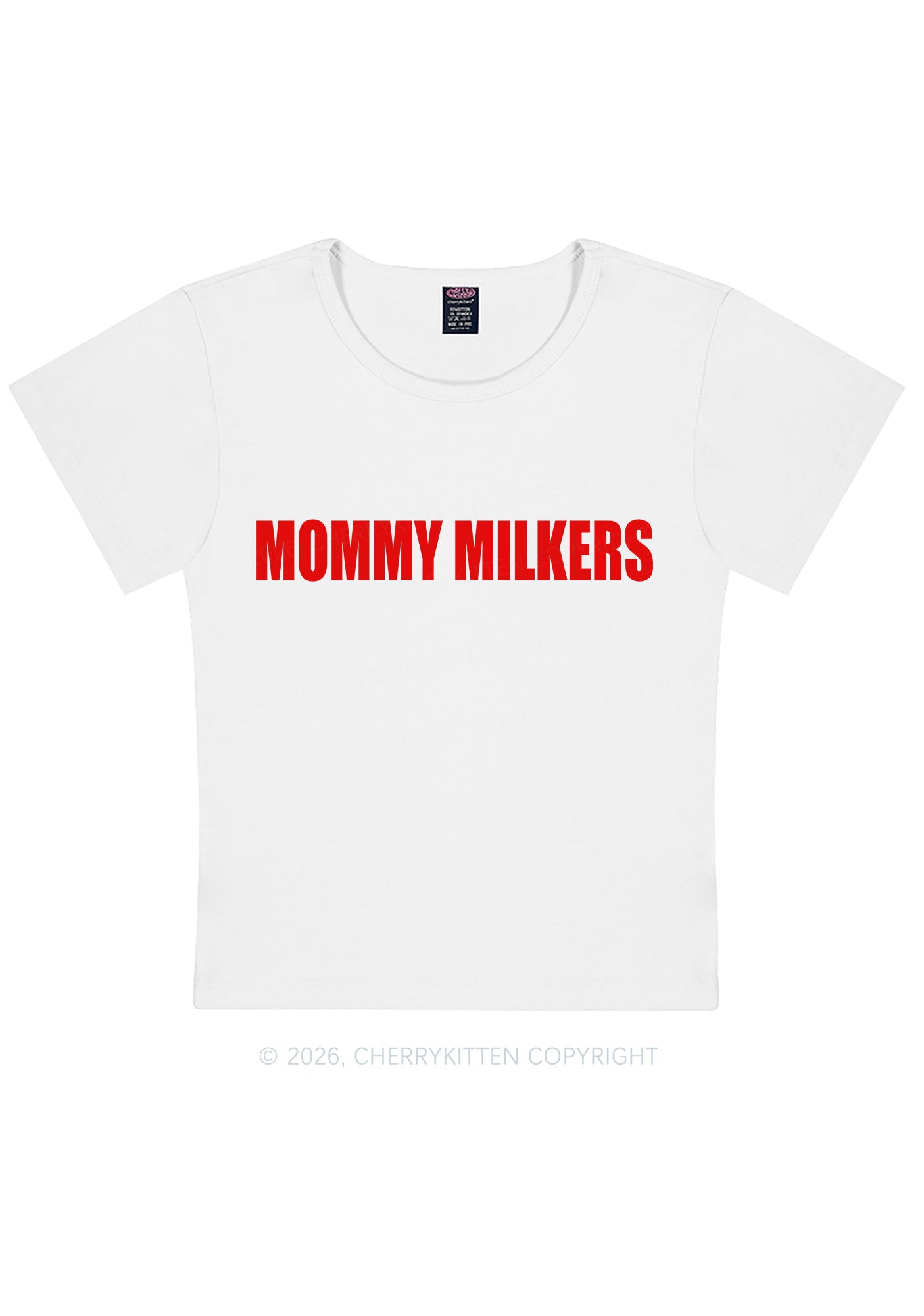 Mommy Milkers Y2K Baby Tee Cherrykitten