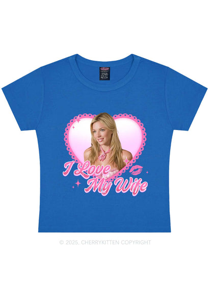 Custom I Love My Wife Y2K Baby Tee Cherrykitten