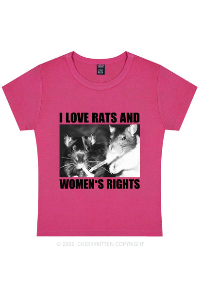 I Love Smoking Rats Y2K Baby Tee Cherrykitten
