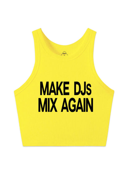 Make DJs Mix Again Y2K Crop Tank Top Cherrykitten