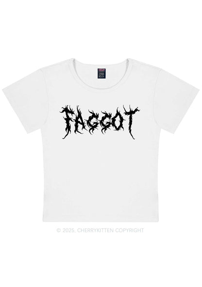 Punk Faggot Pride Y2K Baby Tee Cherrykitten