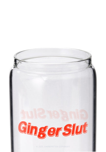 Ginger Slxt Y2K Printed Glass Cup Cherrykitten