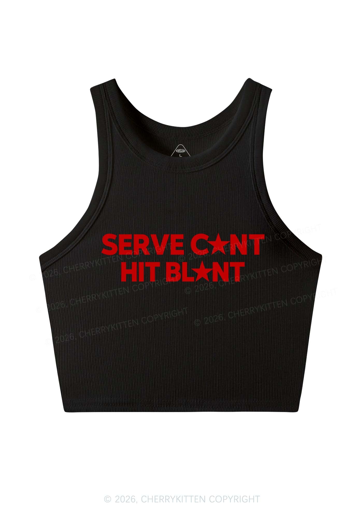 Serve Cxxt Hit Blunt Y2K Crop Tank Top Cherrykitten
